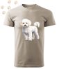 Bichon Frise (01) mintás Férfi-unisex póló - Több színben