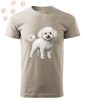 Bichon Frise (02) mintás Férfi-unisex póló - Több színben