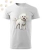 Bichon Frise (02) mintás Férfi-unisex póló - Több színben