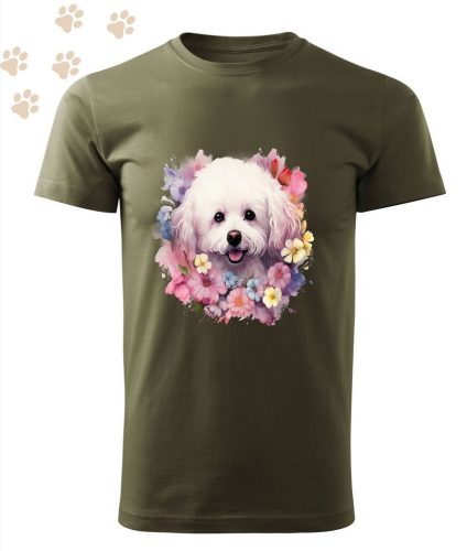 Bichon Frise (03) mintás Férfi-unisex póló - Több színben