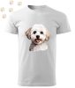 Bichon Frise (09) mintás Férfi-unisex póló - Több színben