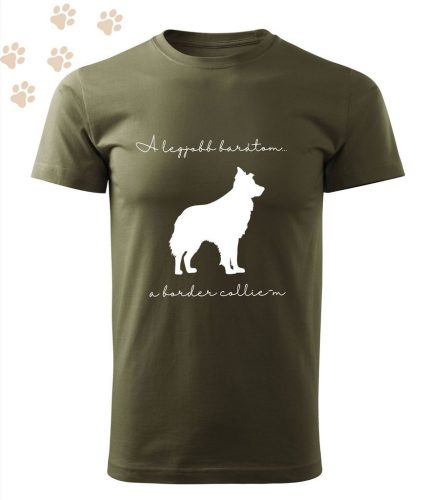 Border Collie (02) mintás Férfi-unisex póló - Több színben