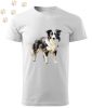 Border Collie (04) mintás Férfi-unisex póló - Több színben