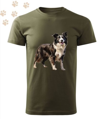 Border Collie (05) mintás Férfi-unisex póló - Több színben