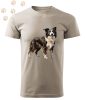 Border Collie (05) mintás Férfi-unisex póló - Több színben