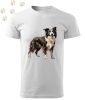 Border Collie (05) mintás Férfi-unisex póló - Több színben