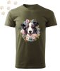 Border Collie (07) mintás Férfi-unisex póló - Több színben