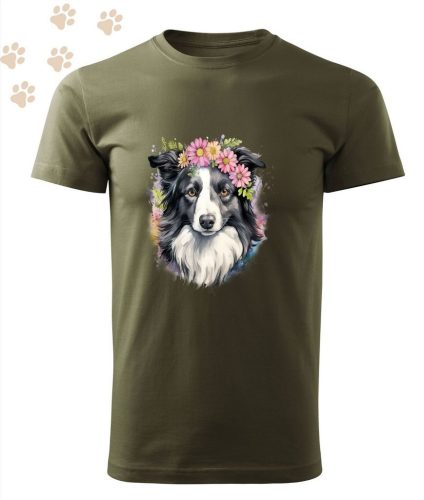 Border Collie (08) mintás Férfi-unisex póló - Több színben