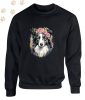 Border Collie (08) mintás kereknyakú pulóver - Több színben