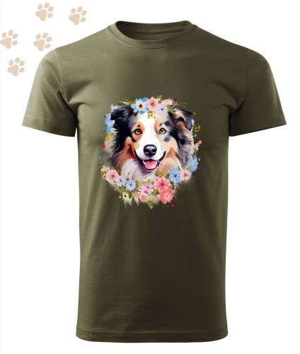 Border Collie (09) mintás Férfi-unisex póló - Több színben