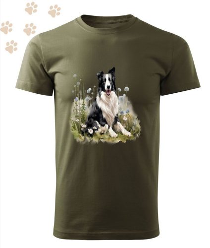 Border Collie (14) mintás Férfi-unisex póló - Több színben