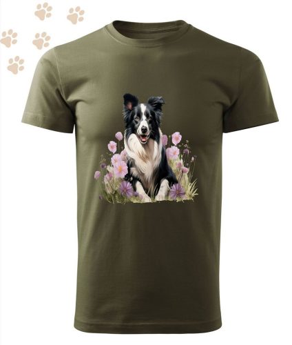 Border Collie (18) mintás Férfi-unisex póló - Több színben