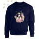 Border Collie (19) mintás kereknyakú pulóver - Több színben