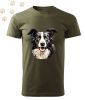 Border Collie (21) mintás Férfi-unisex póló - Több színben