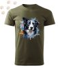 Border collie (22) mintás Férfi-unisex póló - Több színben