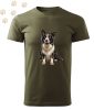 Border Collie (34) mintás Férfi-unisex póló - Több színben