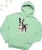 Boston Terrier (01) mintás kapucnis pulóver - Több színben