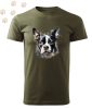 Boston Terrier (02) mintás Férfi-unisex póló - Több színben