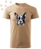 Boston Terrier (02) mintás Férfi-unisex póló - Több színben