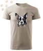 Boston Terrier (02) mintás Férfi-unisex póló - Több színben