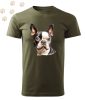 Boston Terrier (09) mintás Férfi-unisex póló - Több színben