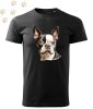 Boston Terrier (09) mintás Férfi-unisex póló - Több színben