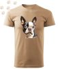 Boston Terrier (09) mintás Férfi-unisex póló - Több színben