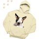 Bullterrier (07) mintás kapucnis pulóver - Több színben
