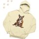 Bullterrier (11) mintás kapucnis pulóver - Több színben