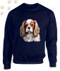 Cavalier King Charles Spániel (01) mintás kereknyakú pulóver - Több színben