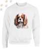 Cavalier King Charles Spániel (01) mintás kereknyakú pulóver - Több színben