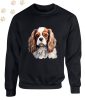 Cavalier King Charles Spániel (01) mintás kereknyakú pulóver - Több színben