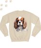 Cavalier King Charles Spániel (01) mintás kereknyakú pulóver - Több színben