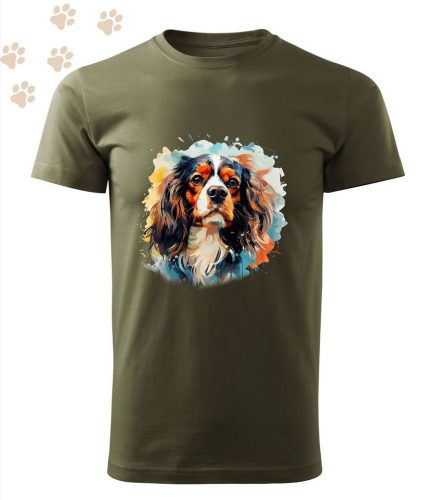 Cavalier King Charles Spániel (03) mintás Férfi-unisex póló - Több színben