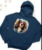 Cavalier King Charles Spániel (03) mintás kapucnis pulóver - Több színben