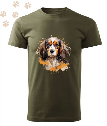 Cavalier King Charles Spániel (05) mintás Férfi-unisex póló - Több színben