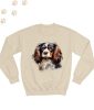 Cavalier King Charles Spániel (06) mintás kereknyakú pulóver - Több színben