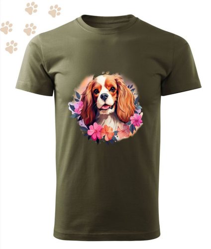 Cavalier King Charles Spániel (07) mintás Férfi-unisex póló - Több színben