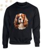 Cavalier King Charles Spániel (09) mintás kereknyakú pulóver - Több színben