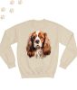 Cavalier King Charles Spániel (09) mintás kereknyakú pulóver - Több színben