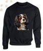 Cavalier King Charles Spániel (10) mintás kereknyakú pulóver - Több színben