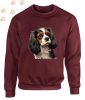 Cavalier King Charles Spániel (10) mintás kereknyakú pulóver - Több színben