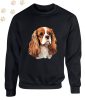 Cavalier King Charles Spániel (18) mintás kereknyakú pulóver - Több színben