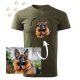 Férfi-unisex póló, Kedvenced fotójával - Khaki