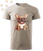 Francia Bulldog (03) mintás Férfi-unisex póló - Több színben