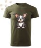 Francia Bulldog (05) mintás Férfi-unisex póló - Több színben