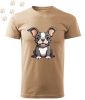 Francia Bulldog (05) mintás Férfi-unisex póló - Több színben