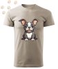 Francia Bulldog (05) mintás Férfi-unisex póló - Több színben