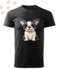 Francia Bulldog (06) mintás Férfi-unisex póló - Több színben