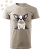 Francia Bulldog (06) mintás Férfi-unisex póló - Több színben